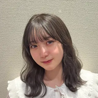 ミディアム カラー ♡ナナコ♡ レイヤー/艶髪のヘアスタイル