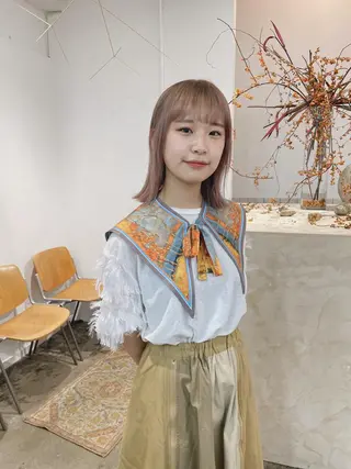 ミディアム カラー スギヤマ ショウゴのヘアスタイル