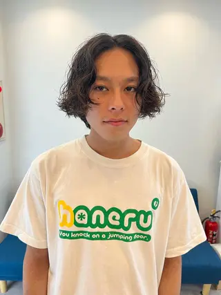 パーマ メンズ 坂口 敬志朗のヘアスタイル
