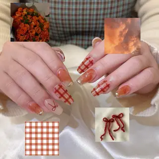 ネイル シュシュ 🎀 girly nailのネイルデザイン