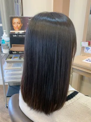 ミディアム 福原遼華/小顔ショー ト/髪質改善のヘアスタイル