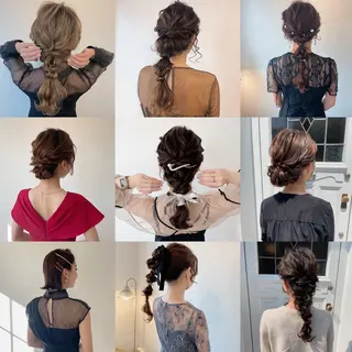 セミロング カラー パーマ ヘアアレンジ h a k u 大倉 卓人のヘアスタイル