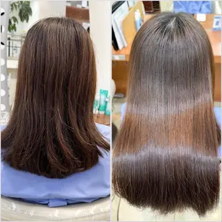 セミロング パーマ 縮毛矯正/髪質改善 /韓国風　山川春輝のヘアスタイル