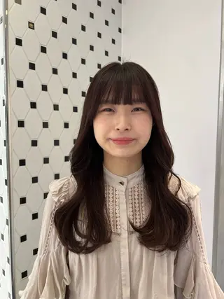 ロング カラー ヘアアレンジ 顔周り/透明感/銀座 🩵rinoのヘアスタイル