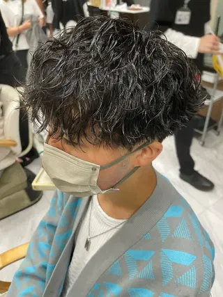 ショート パーマ メンズ 🌻メンズカット 落合諒🌻のヘアスタイル