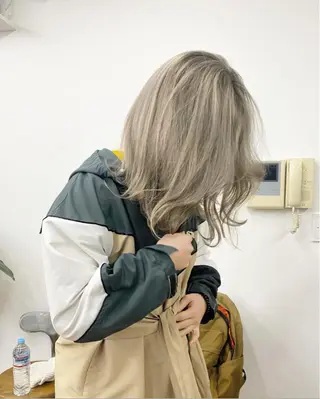 セミロング カラー パーマ ヘアアレンジ メンズ キッズ ネイル マツエク・マツパ 韓国風×透明感カラー 髪質改善オタベシンヤのヘアスタイル