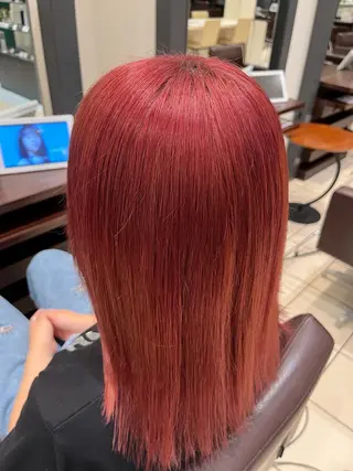 セミロング 縮毛矯正/髪質改善 インナーカラーせいぎのヘアスタイル