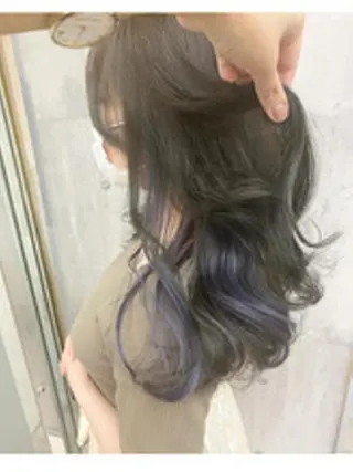 ミディアム カラー パーマ ヘアアレンジ 【ヘアケア特化型】 newi天王寺のヘアスタイル