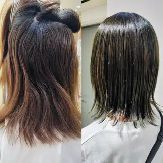 ミディアム 岩崎 秀之のヘアスタイル