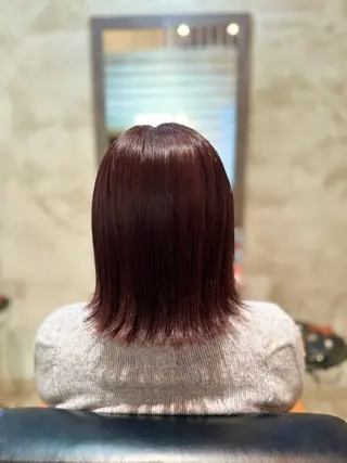 ミディアム カラー 辻 里奈のヘアスタイル