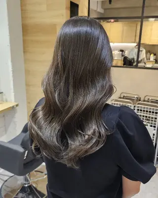 ロング Ayu🐾縮毛矯正/ ブリーチ無しカラーのヘアスタイル