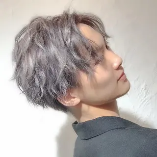 ミディアム カラー パーマ ba-boo 熊本のヘアスタイル