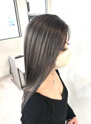 セミロング カラー シール、 ハネエクステのヘアスタイル