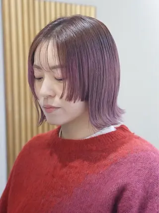 ミディアム ハッシュカット/ ブリーチ/アスナのヘアスタイル