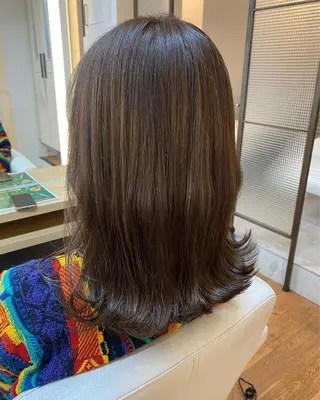 ミディアム カラー ヘアアレンジ 韓国ヘア sasugaのヘアスタイル
