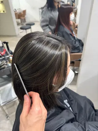 ミディアム カラー 年齢悩みを全て解消/ 白髪と癖毛 松本雄光のヘアスタイル