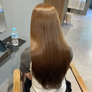 ロング カラー Mimi🎀ブリーチ なし透明感 Ｗカラーのヘアスタイル