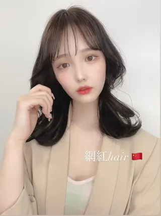 ミディアム カラー ヘアアレンジ 天神レイヤーカット No.1💖マユカのヘアスタイル