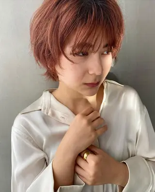 ショート カラー パーマ ヘアアレンジ メンズ キッズ ネイル マツエク・マツパ ウルフレイヤーカット /チヒロのヘアスタイル