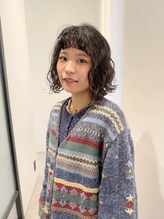 ショート パーマ SALOWIN 名古屋名駅店所属・パーマ/パーマ落とし /藤木舜太のヘアスタイル