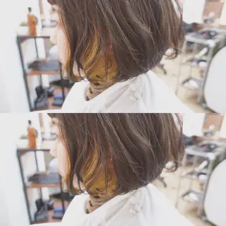 ショート カラー ヘアアレンジ 🟦髪質改善6年 💊YAMAMOTOのヘアスタイル