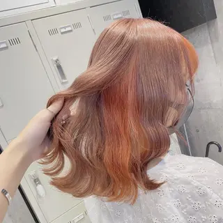 ミディアム 🤍ムラ修正ブリーチ 🤍原宿/YUUのヘアスタイル