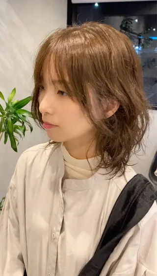 ミディアム パーマ 大林　恵理 【Agu 屋島】のヘアスタイル