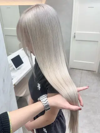 セミロング カラー ヘアアレンジ 天神/ブリーチ/ ブリーチなしカラーのヘアスタイル