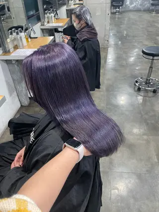 ミディアム カラー ハイトーン 横浜💞ミオのヘアスタイル