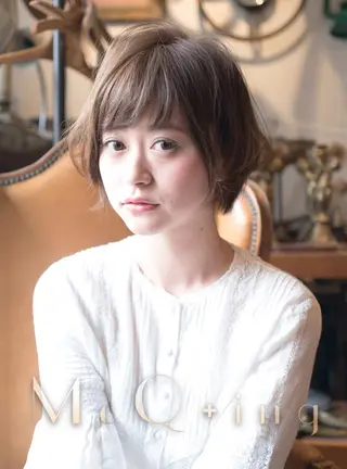 ショート カラー パーマ haretoki 髪質改善サロンのヘアスタイル