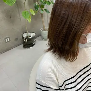ミディアム カラー 坂本 沙也加のヘアスタイル