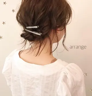 ミディアム ヘアアレンジ 市川 千夏のヘアスタイル