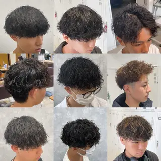 ショート パーマ メンズ YUTA短髪特化 フェザーパーマのヘアスタイル