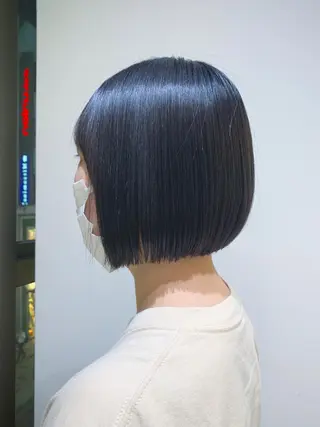 ショート カラー パーマ ヘアアレンジ 🖤小顔ボブ/ウルフ レイヤー🖤山本諒のヘアスタイル