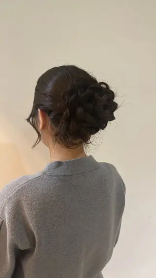 ロング ヘアアレンジ 大阪／ハイトーン ／アレンジ／りなのヘアスタイル