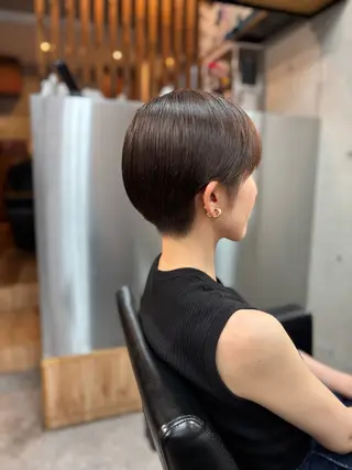 ショート カラー パーマ ショートボブ髪質改善 縮毛矯正のプロ山道潤のヘアスタイル