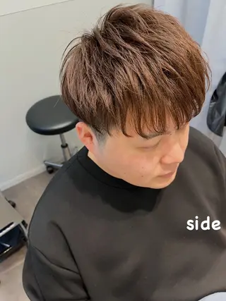 ショート カラー メンズ 【大人髪】men's パーマ/潤艶髪のヘアスタイル