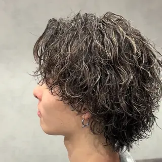 カラー パーマ メンズ 大阪メンズパーマ/ 中崎町/森 大和のヘアスタイル