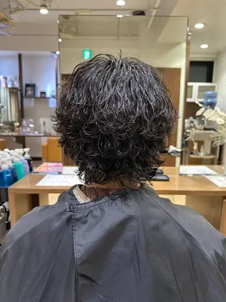 ショート メンズ メンズ特化/フェザー パーマ  和哉のヘアスタイル