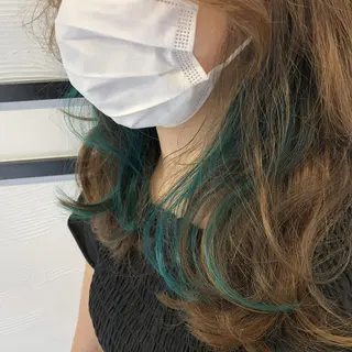 ミディアム カラー ヘアアレンジ 小顔カット✨ 透明感カラー/村上のヘアスタイル