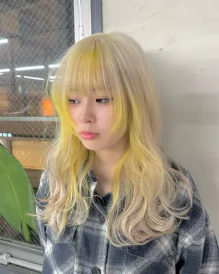 ロング カラー ブリーチ　ハイトーン 特化🌈フジタハルキのヘアスタイル