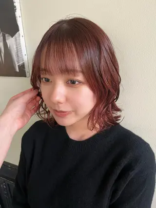 ショート ✨艶々ケア カラー🎀ミカゼのヘアスタイル