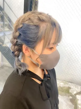 ミディアム カラー ☁️hinako☁️ 1HAVANAのヘアスタイル