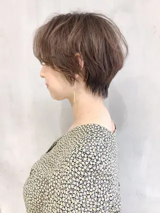 ショート カラー パーマ ヘアアレンジ ITbyALBUM 中野店のヘアスタイル