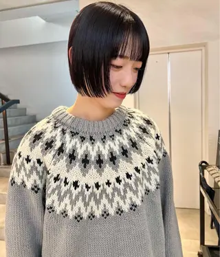 ショート カラー 顔周りカット/透明感 カラー✂️MEIのヘアスタイル