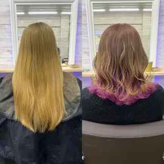 セミロング カラー ヘアアレンジ LAVENDIA 初音のヘアスタイル