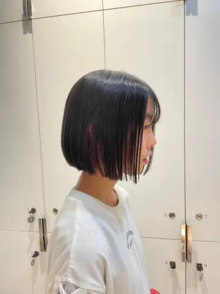 ミディアム カラー ヘアアレンジ 艶髪✨寒色カラー✨ 翁長孝輔のヘアスタイル