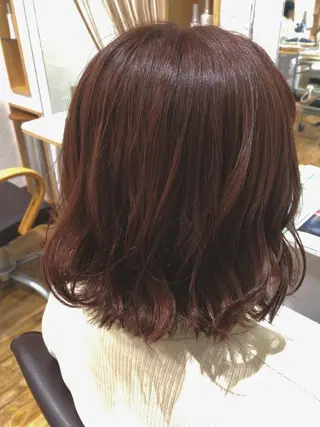 ミディアム カラー FELICE of hair 田口千尋のヘアスタイル