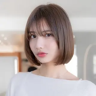 ミディアム 原宿/韓国/髪質改善 /レイヤー/ボブのヘアスタイル