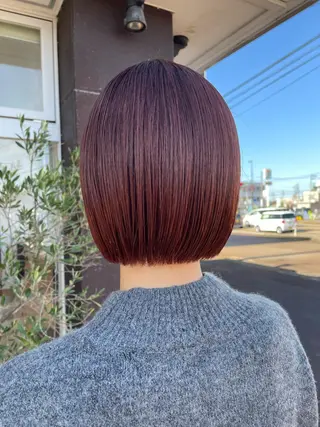 ショート カラー ヘアアレンジ EARTH長岡店🩵 石原莉穂のヘアスタイル
